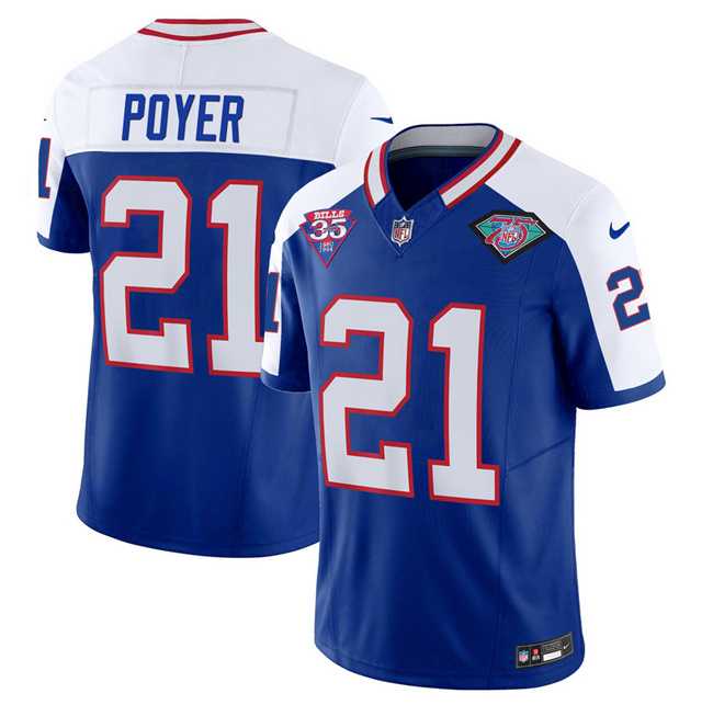 Men & Women & Youth Buffalo Bills #21 Jordan Poyer Blue White 2023 F.U.S.E. 75th Anniversary Throwback Vapor Untouchable Limited Football Stitched Jersey,We sell and wholesale Men & Women & Youth Buffalo Bills #21 Jordan Poyer Blue White 2023 F.U.S.E. 75th Anniversary Throwback Vapor Untouchable Limited Football Stitched Jersey on line form chian!